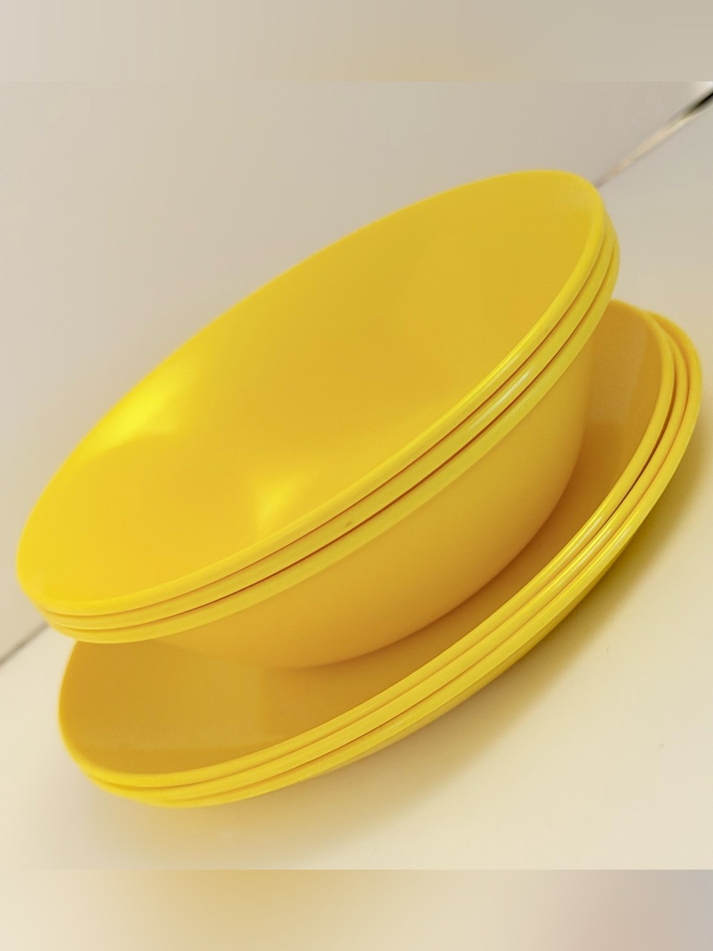 Texas Ware - Bright Yellow Bowl and Plate Set